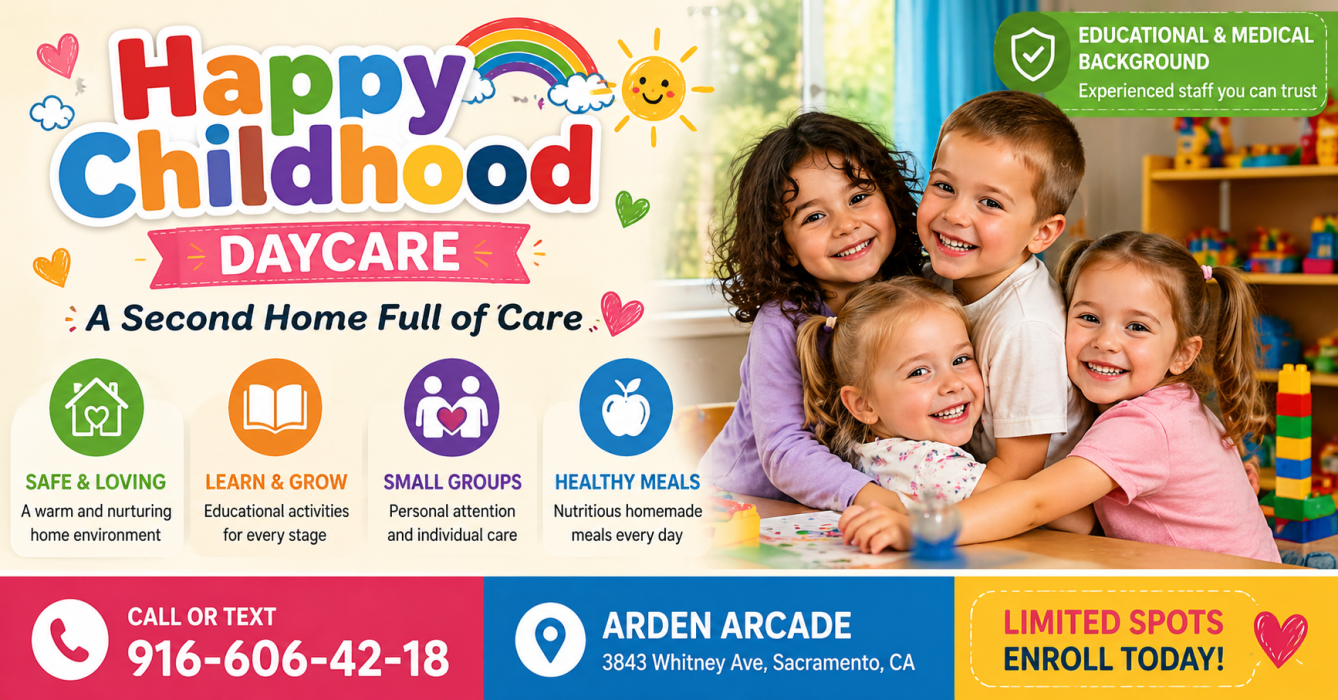 Happy Childhood Daycare children playing